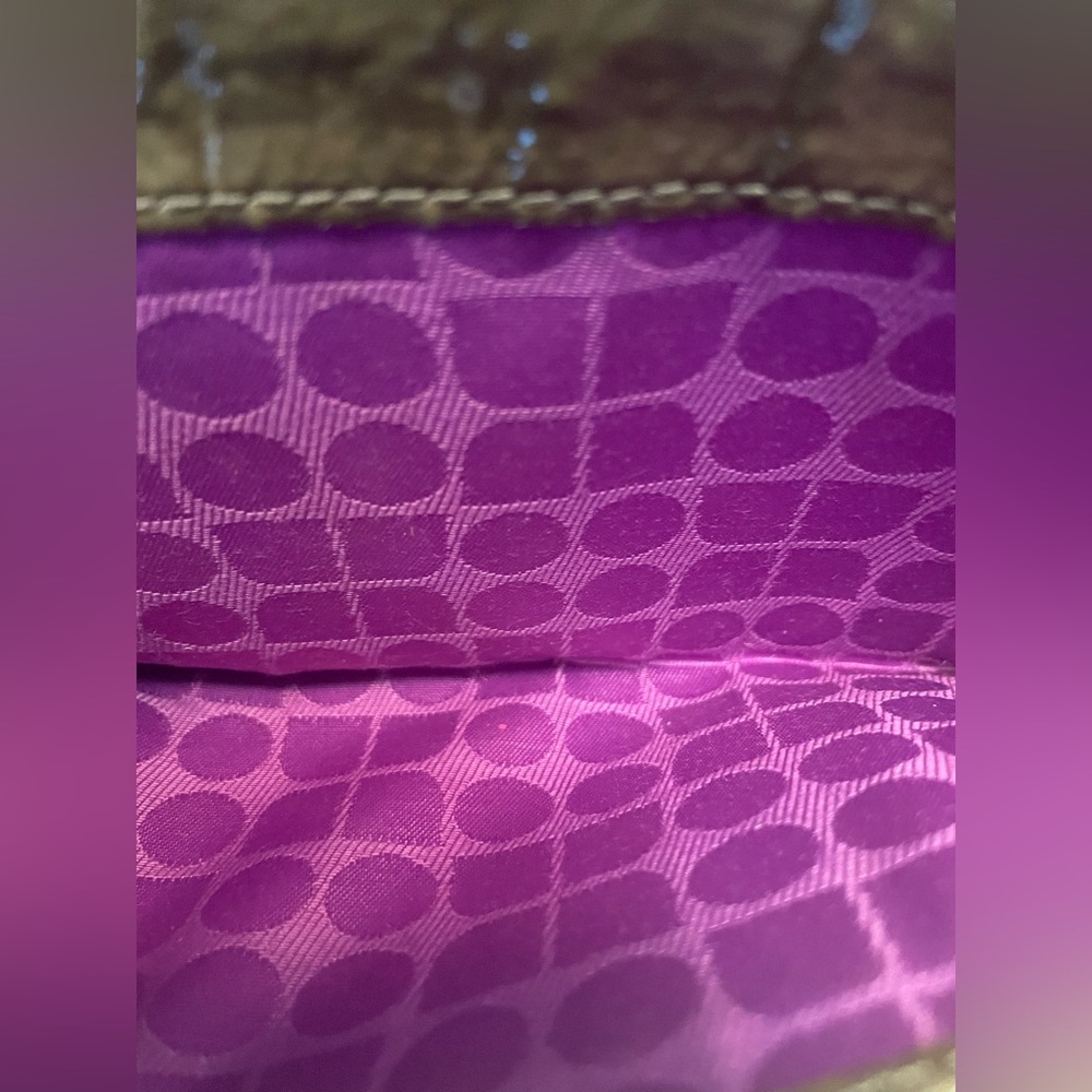 Kate Spade Rialto Place Neda Clutch / Olive Green Croc-Embossed / Vintage - Picture 11 of 11